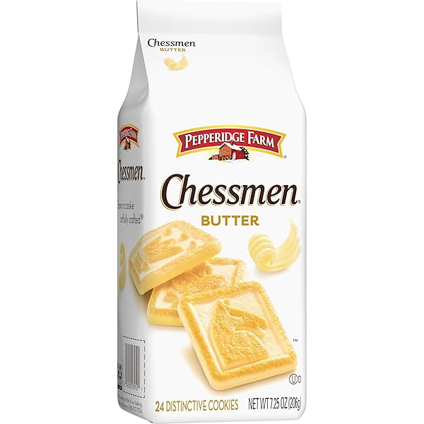 PEPPERIDGE FARM CHESSMEN BUTTER COOKIES, 7.25 OZ. BAG (PACKAGING MAY VARY)