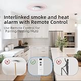 CPVAN Wireless Interlinked Smoke and Heat Alarm Scotland Bundle 3 Pack + Remote view 4