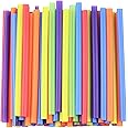 vaoruteng 10 Inch Drinking Straws(10 Inch x 0.23 Inch)(1000PCS, Multicolor)
