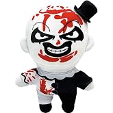 UAZIHEEY Clown Plush Doll Black White Killer Clown Plushies Stuffed Dolls for Birthdays Christmas,A
