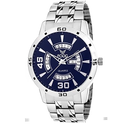 Analog Blue Day and Date Dial Mens Watch 2017-BL