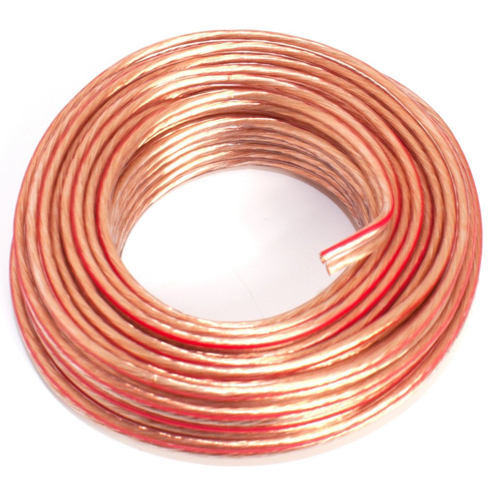 SeKi Loudspeaker Cable 2 x 1.50 mm² - 10 m - Transparent - CCA - Audio Cable - Box Cable