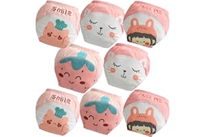 usbettas Potty Training Underwear for Girls,Soft Cotton Reusable Potty Training Pants for Boys and Girls 2t,3t,4t,5t,6t