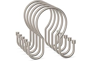 Goowin Shower Curtain Hooks, Simple Shower Curtain Rings, Sturdy Shower Curtain Hangers, Double Hook Shower Curtain Hooks, Sm