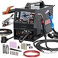 GZ GUOZHI Aluminum MIG Welder, 200A 10 in 1 Double Pulse MIG/Gas MIG/MAG/Gasless Flux Core MIG/Stick/Lift TIG/Spot welding/Spool Gun 110V/220V Multi Process Welding Machine with LCD Digital Display