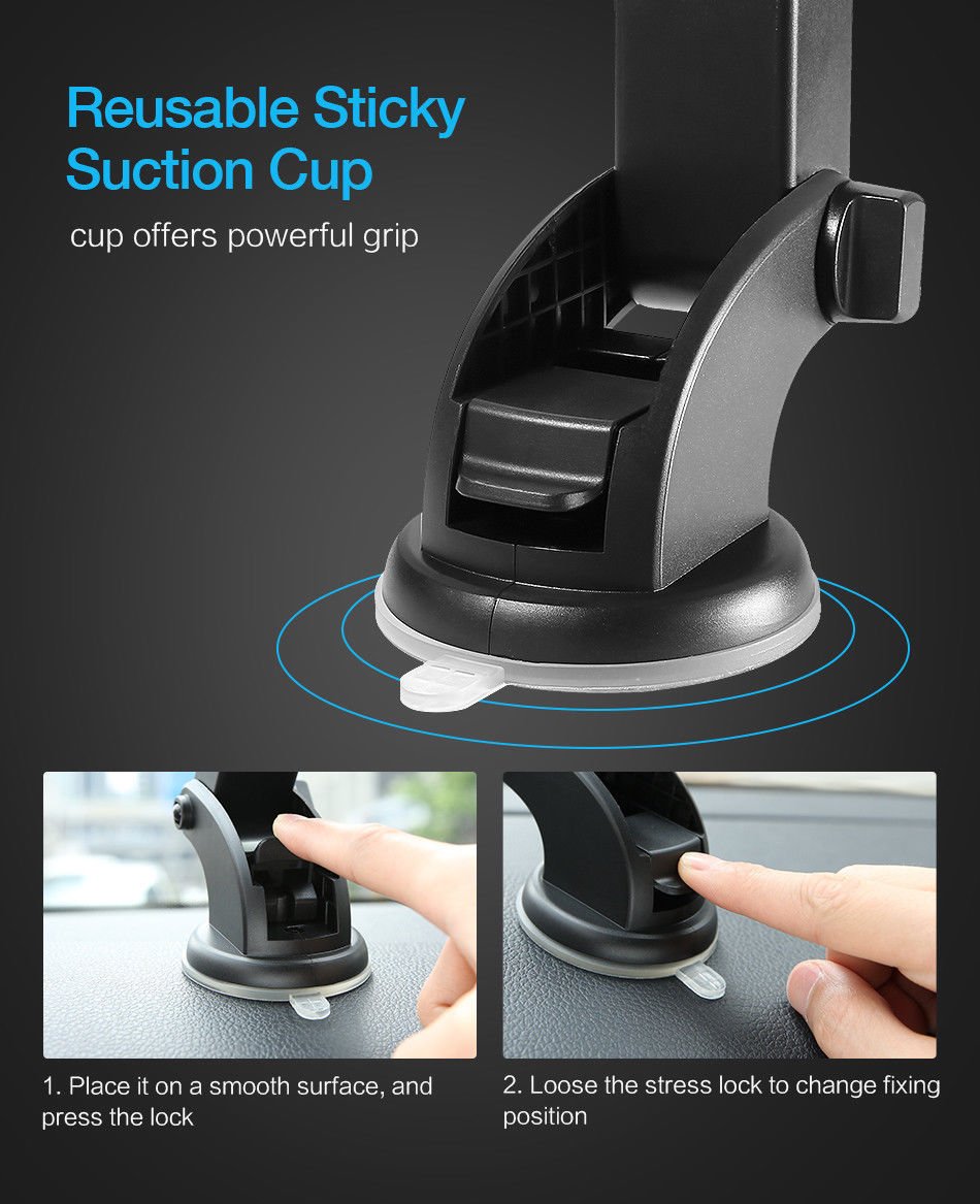 Amazon.com: Electrilucn Automatically Locking Windshield Phone Holder, Universal FIT: Electronics