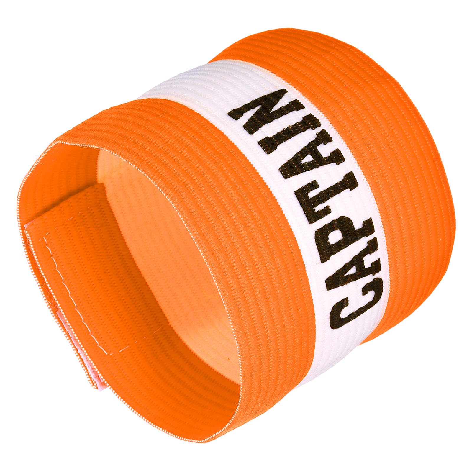 YOKIVE Captain Armband, Nylon Protective Arm Badge, Adjustable Flexibility, Great for Team Training, Competitions (Orange, 11.8 x 3.5 Inch)