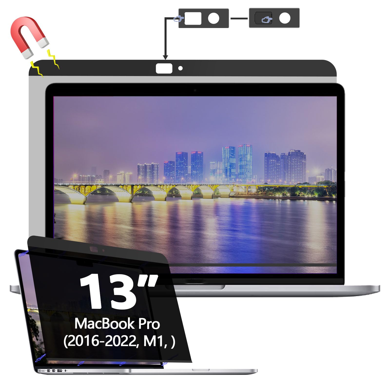 Magnetic Macbook pro 13 inch privacy screen