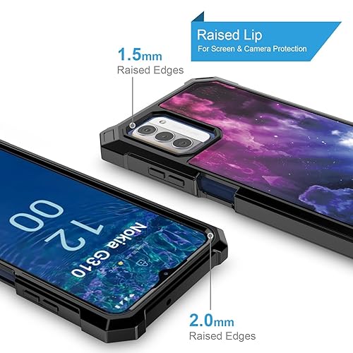 Phone Case for Nokia G310 5G/Nokia G310 Cover with [Built-in Screen  Protector] Shock-Absorbing Corner Military-Grade Full-Body Shockproof  Bumper Protective Cover Blue Black Star Galaxy for Man Women in Kenya |  Whizz Cases