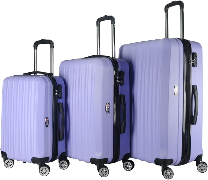 light purple luggage