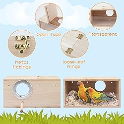 Rypet Parakeet Nesting Box Transparent Design, Bird
