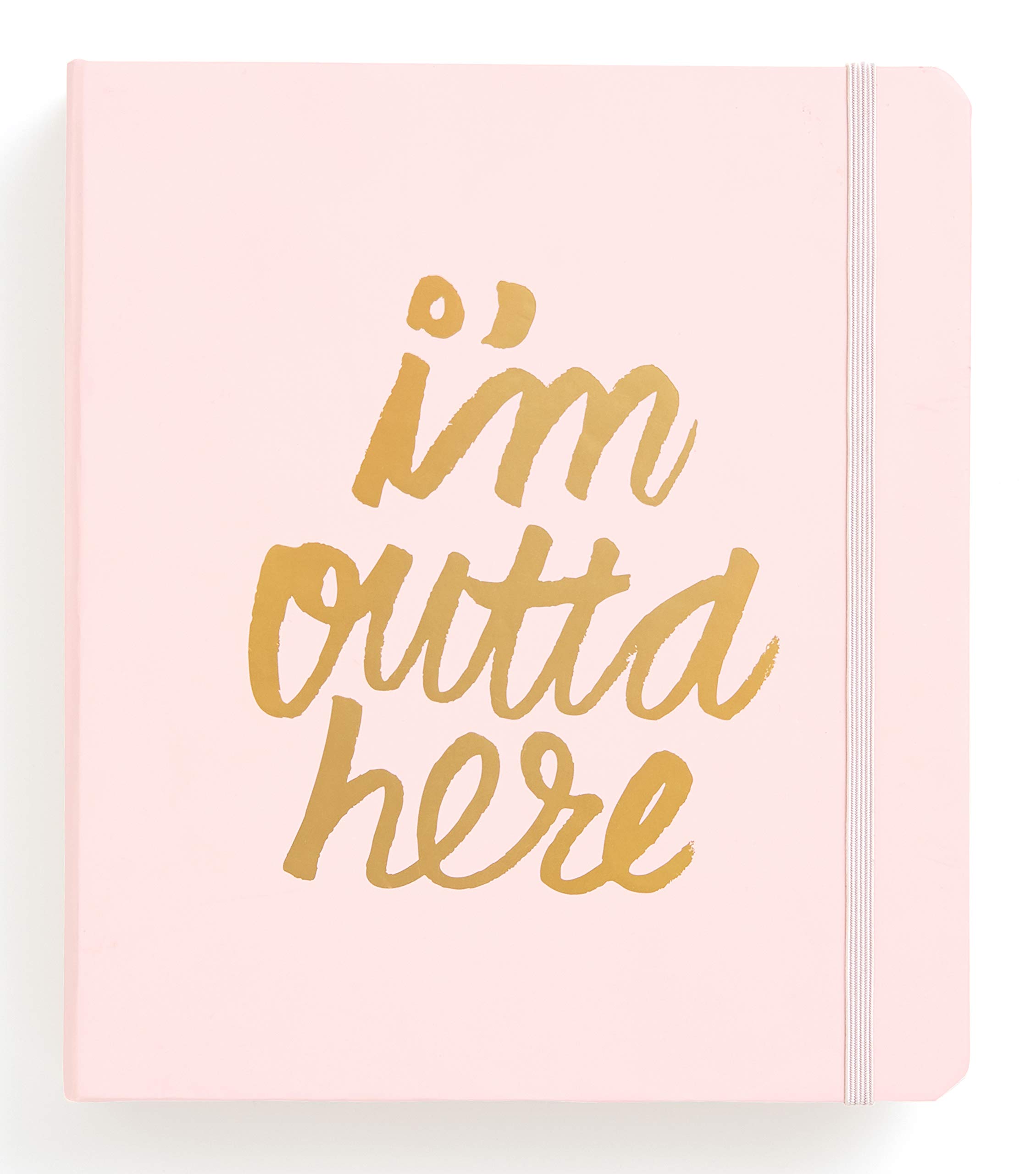 ban.do Women's Pink Undated Hardcover Holiday Travel Daily Planner, I'm Outta Here