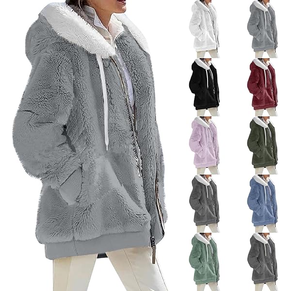 moolBeko Women's Full Zip Fleece Jackets & Coats Long Sleeve