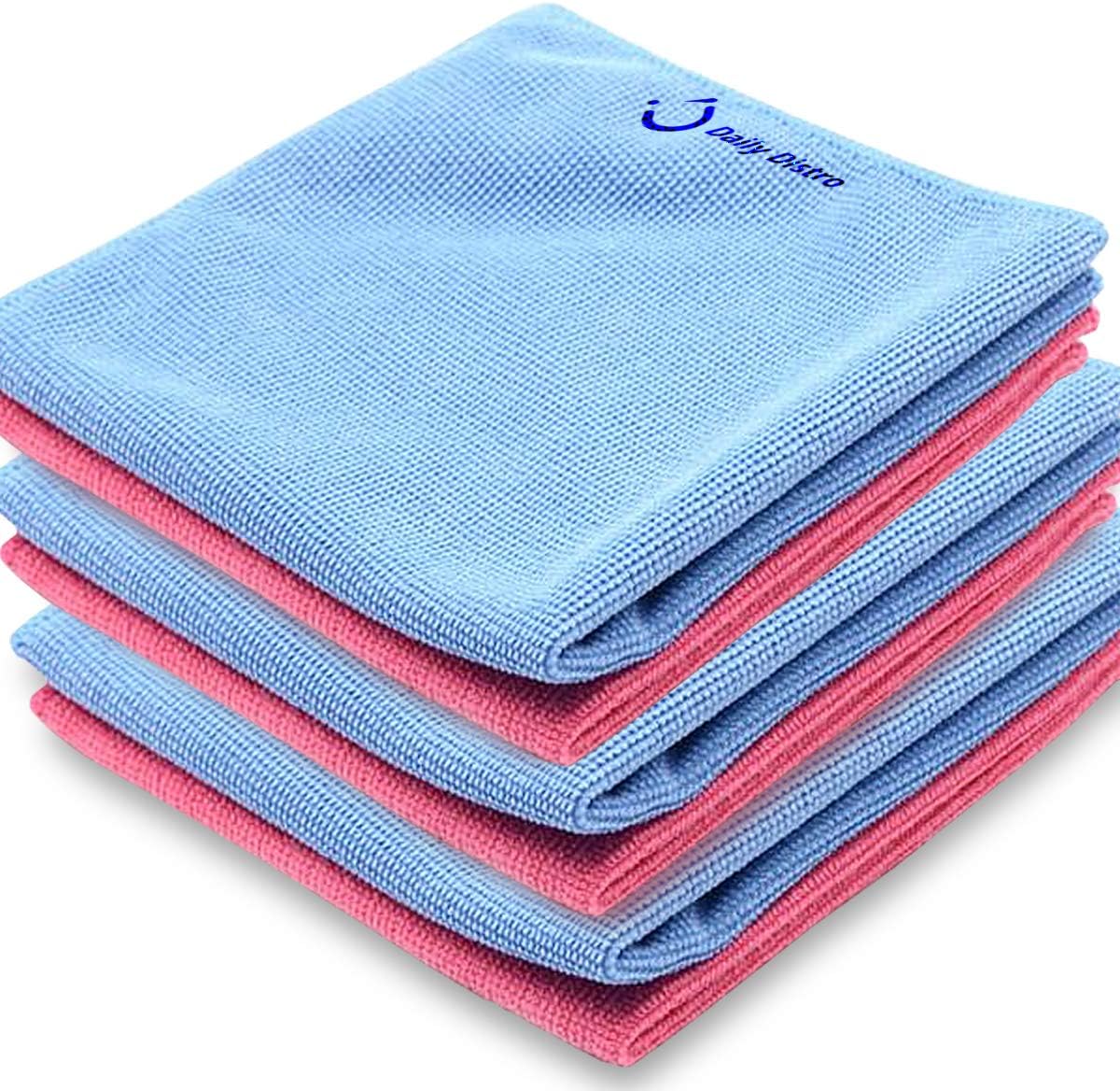 Multipurpose microfiber cleaning cloth pack of 6 (2 Orange