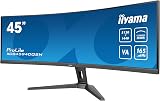 iiyama ProLite XCB4594DQSN-B1 Curved 45 inch 165Hz DQHD Monitor HDMI DP USB-C view 3