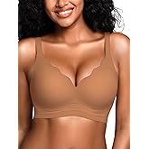 Cuteio Wireless Jelly Bras for Women No Underwire with Support - S-2XL Seamless Bralettes Everyday Comfort Tshirt Padded Bra