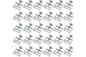 MERCIL 20pcs Waterproof Hose Clamps, Stainless Steel Telescopic Flow Control Tubing Clamps Pipe Clamp Adjustable Screw Clamp Bolt Springs Laboratory Tubing Clip Spring Compressor to Rotate Screw Clamp