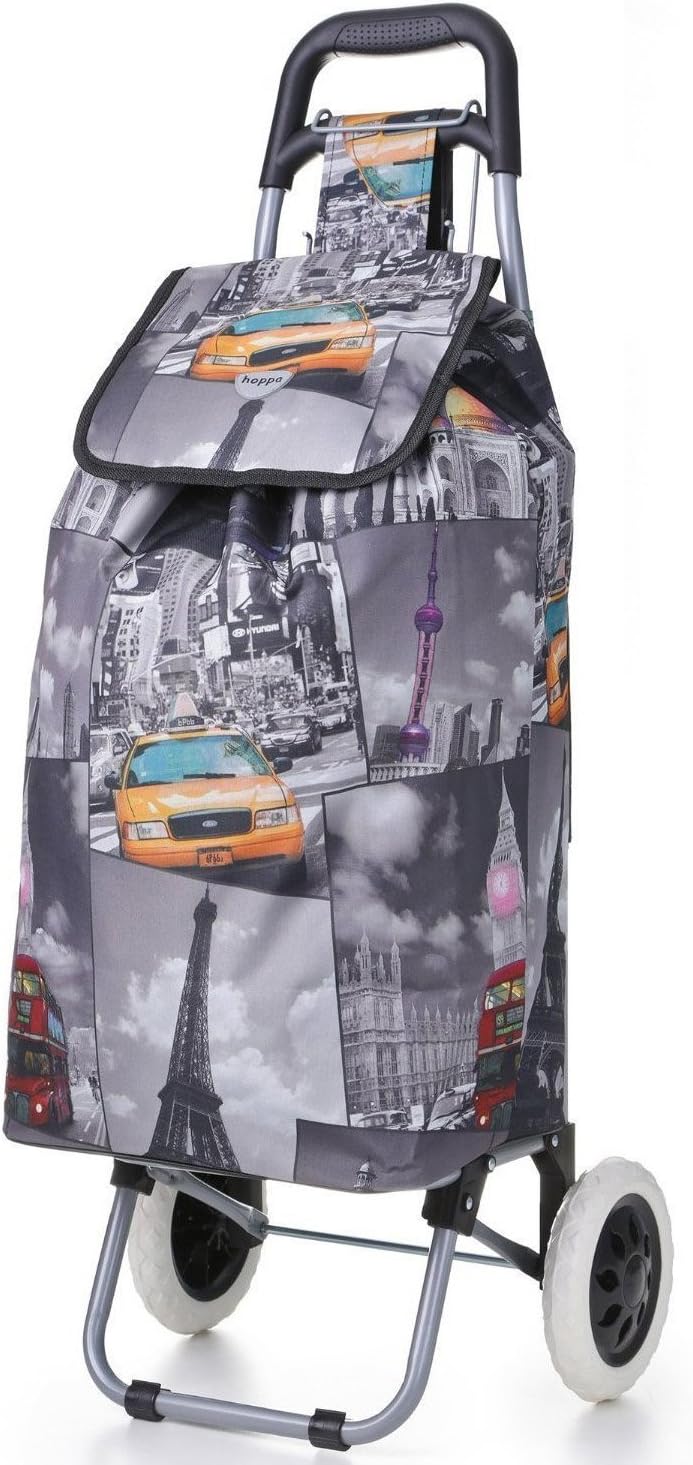 Black 140 Hoppa Lightweight Shopping Trolley Folding 2 Wheel Large Capacity Shopper Home Kitchen Cooking Dining Clinicadelpieaitanalopez Com