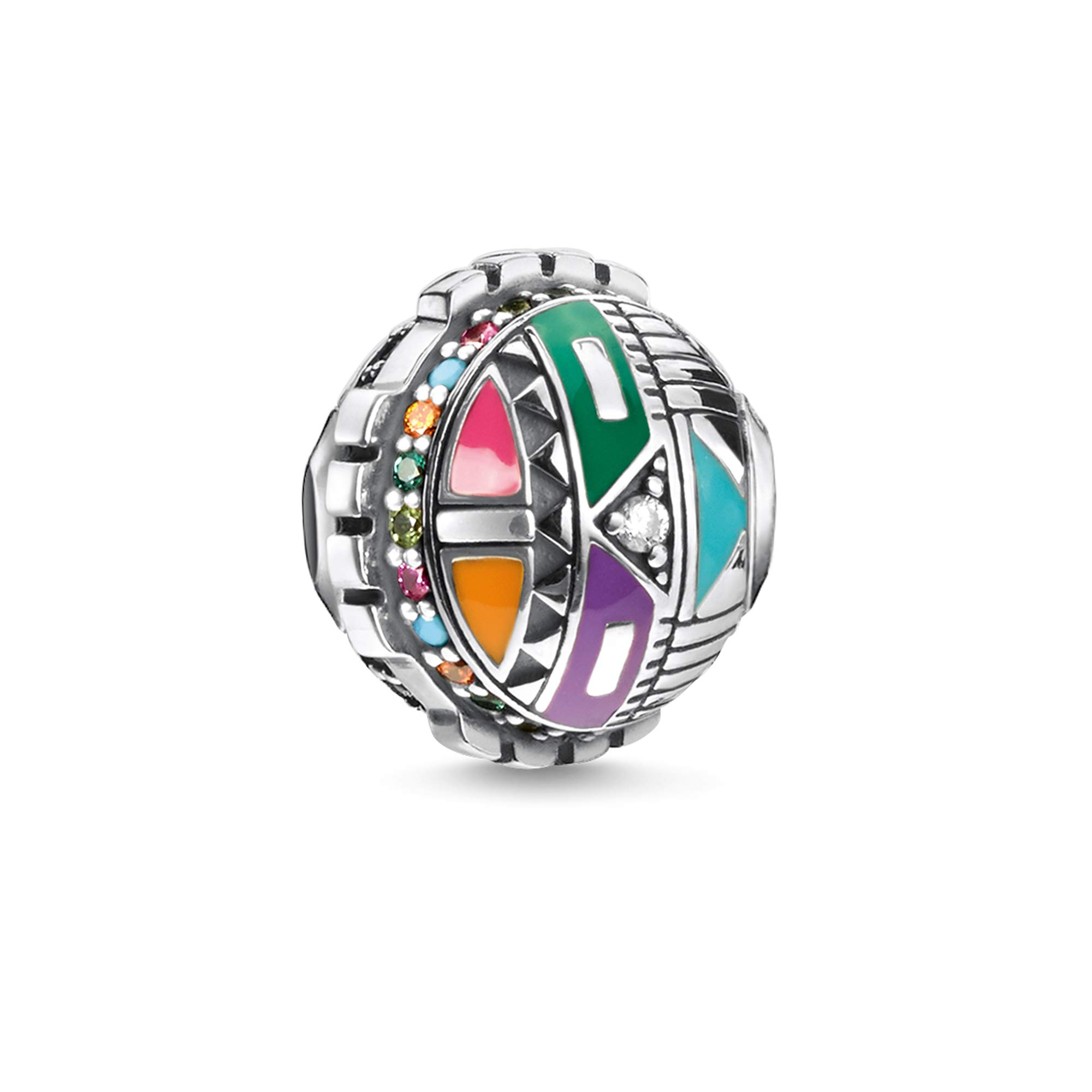 Thomas Sabo Ladies-Bead Sun Symbol 925 Sterling Silver Blackened K0313-340-7