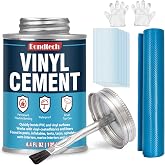 Vinyl Cement, Vinyl Glue High Strength, Waterproof PVC Cement, Pool Liner Patch Kit, Flexible Bond for Inflatables, PVC, Vinyl, Pool Liners, Tarps, Hot Tubs, Air Mattresses (4.4 oz)