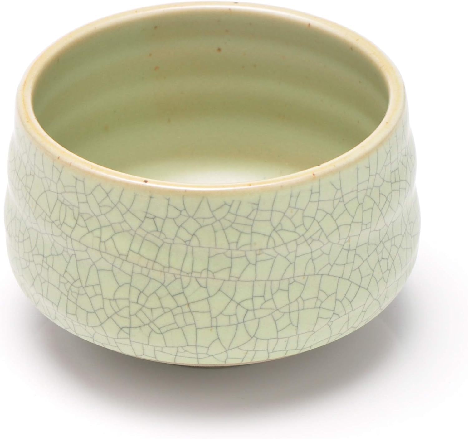 TEANAGOO Chawan Matcha Tea Bowl and Matcha Whisk Rest, Chasen Holder MB-6, 18OZ / 510 ML, Matte Light Green with Black Seam - Image 3