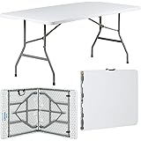 Tisch klappbar Kunststoff weiß 76x182 cm Partytisch Buffettisch