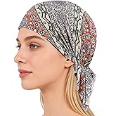 ORKSEA Chemo Headwear for Women Pre-Tied Head Scarf Slip On Headwraps Soft Turbans Cancer Hats Beanie Coverings Scarves