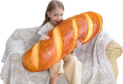 Amazon Com 24 In 3d Simulation Bread Shape Pillow Soft Lumbar Baguette Back Cushion Funny Food Plush Stuffed Toy For Home Decor Toys Games