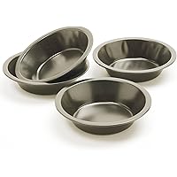 Norpro Nonstick Mini Pie Pans, Set of 4, 5in/13cm x 1.25in/3cm, Silver