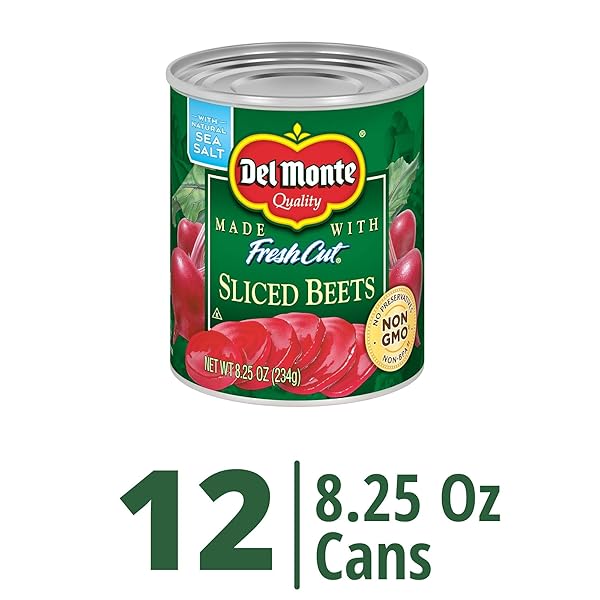 DEL MONTE FRESH CUT CANNED BEETS SLICED, CANNED VEGETABLES, 8.25 OZ CAN