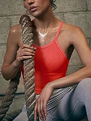LASLULU Spaghetti Strap Sports Bras for Women