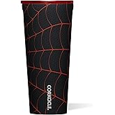 Corkcicle Marvel Tumbler - Insulated Stainless Steel Travel Cup - Cold & Hot Drinks - Reusable - Durable - Spill Proof Lid - Non-Slip Silicone Base - Easy Grip - BPA Free - 24 oz - Miles Morales