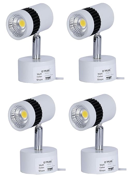 DMak Brings 3 Watt Warm White Adjustable 180 LED Spot Wall Track Light (Decorative Spot Light) | Track Light | | led spot Track Light | | Focus Track Light | {Set -04}