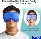 NEWGO Cooling Eye Mask Reusable Hot Cold Therapy Dark Blue view 4
