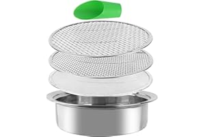 Compost Sifter Garden Soil Gardening - Sieve Round with 3 Mesh Sizes & Shovels for Male Female Garden Work, Soil Purification