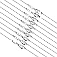 FINERUS 10PCS 925 Silver Plated 1.2MM Snake Chain Necklaces For Jewelry Making in Bulk 24 Inch Silver Chain For Women