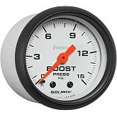 Auto Meter (5702) Phantom 2-1/16" 0-15 PSI Mechanical Boost Gauge