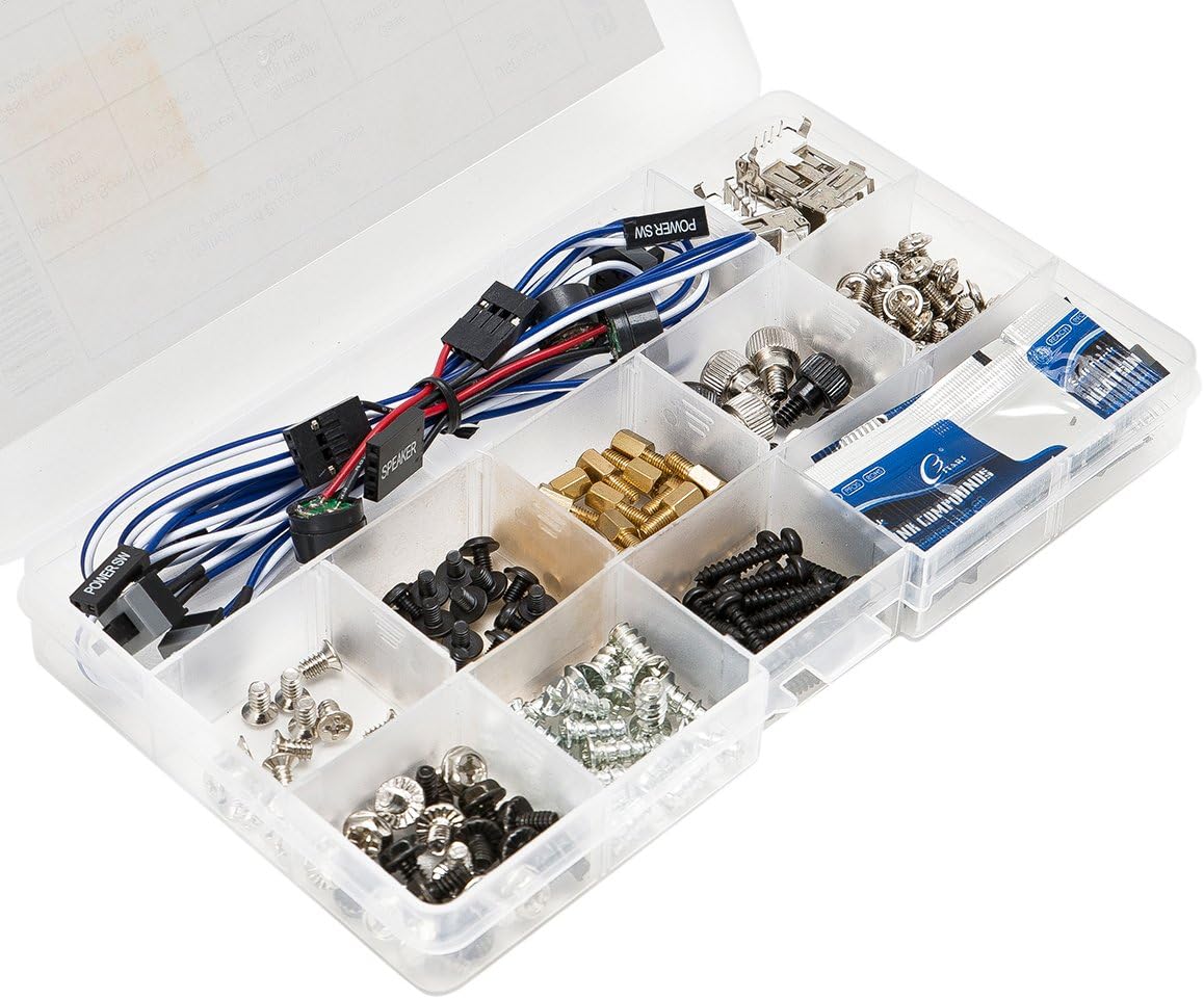 SwitchMe PC Computer DIY Maintenance Screw & Standoffs & Buzzer & USB Port & Switch Line Assortment Kit