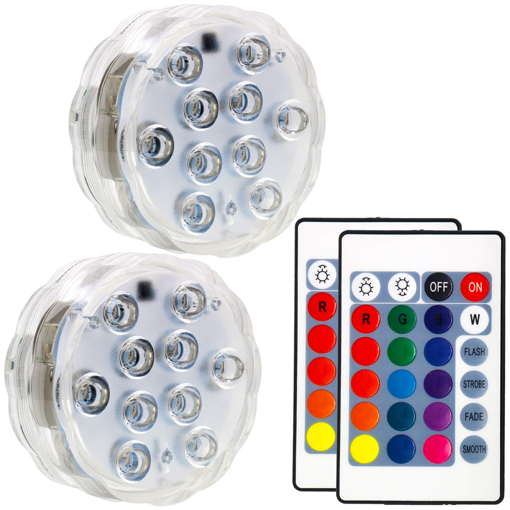 Submersible, Multi Color LED Lights Remote Controlled Set of 2 (waterproof) eBay