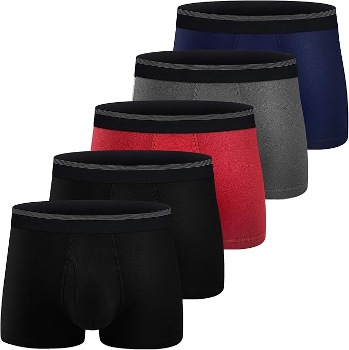 Underwear Mens Boys Kids 100 Cotton Boxer Shorts Long Leg Skin Tight Fit Underwear Trunks