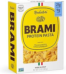 Brami Radiatori Italian Protein Pasta, Low Carb, High Fiber, Non-GMO, Keto, Made in Italy, Semolina Pasta, Fortified with Hea