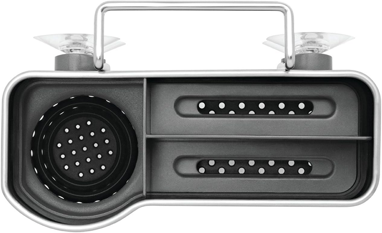 simplehuman Sink Caddy with Suction Cup, Brushed Stainless Steel: Home & Kitchen