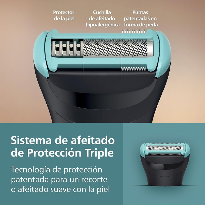Body Shave Series 5000 - Depilador macho com sistema de proteção, cortes e ceras nas áreas íntimas e nas costas, 100% impermeável, autonomia de 100 min, BG5480/15.