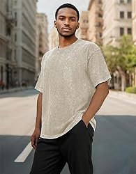 Suvipnee Men's Acid Wash T-Shirts Oversized Unisex