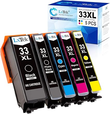 LxTek Reemplazo Compatible para Epson 33XL 33 XL Cartuchos de ...