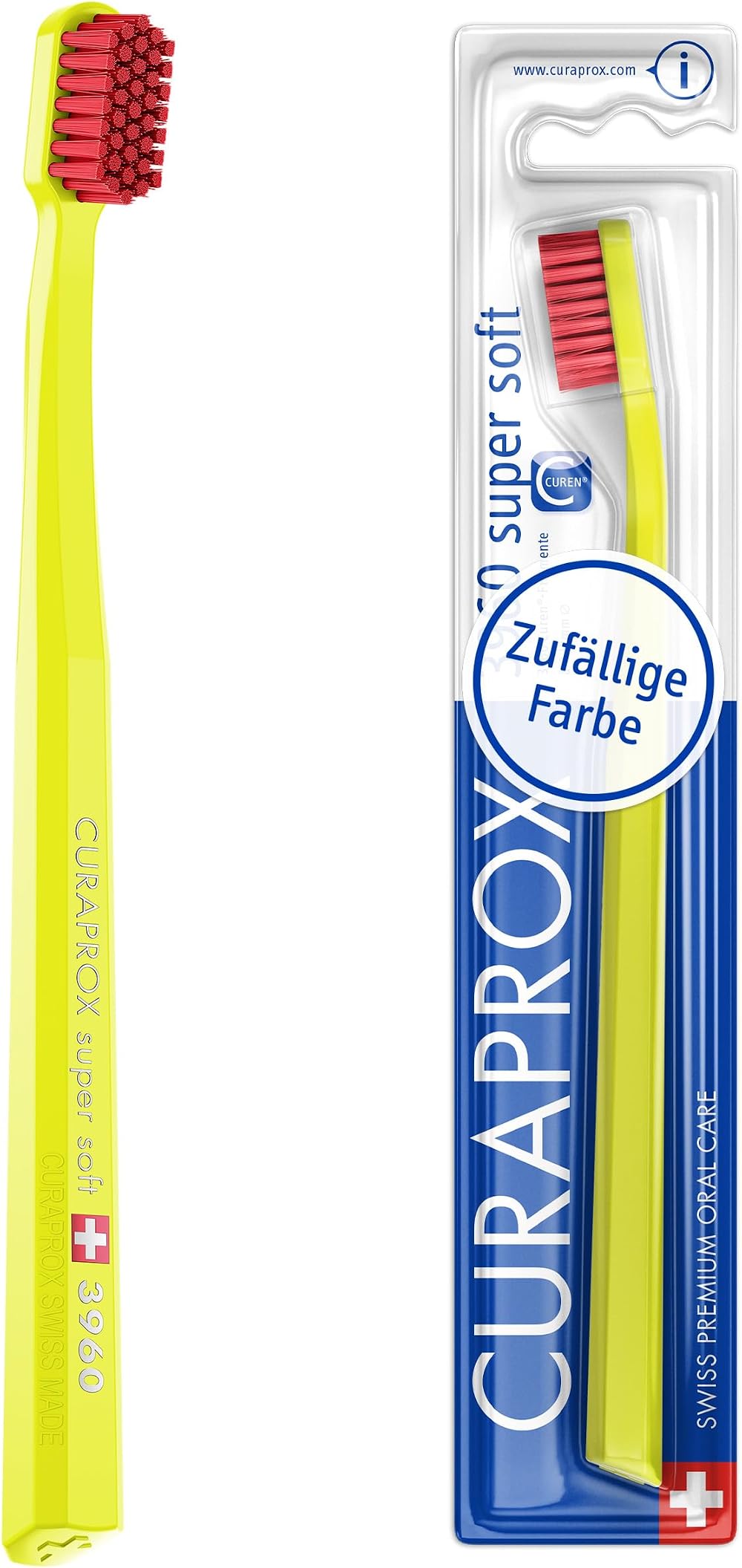 Curaprox CS 3960 Super Soft Toothbrush - Gentle Gum Care, Assorted Colors