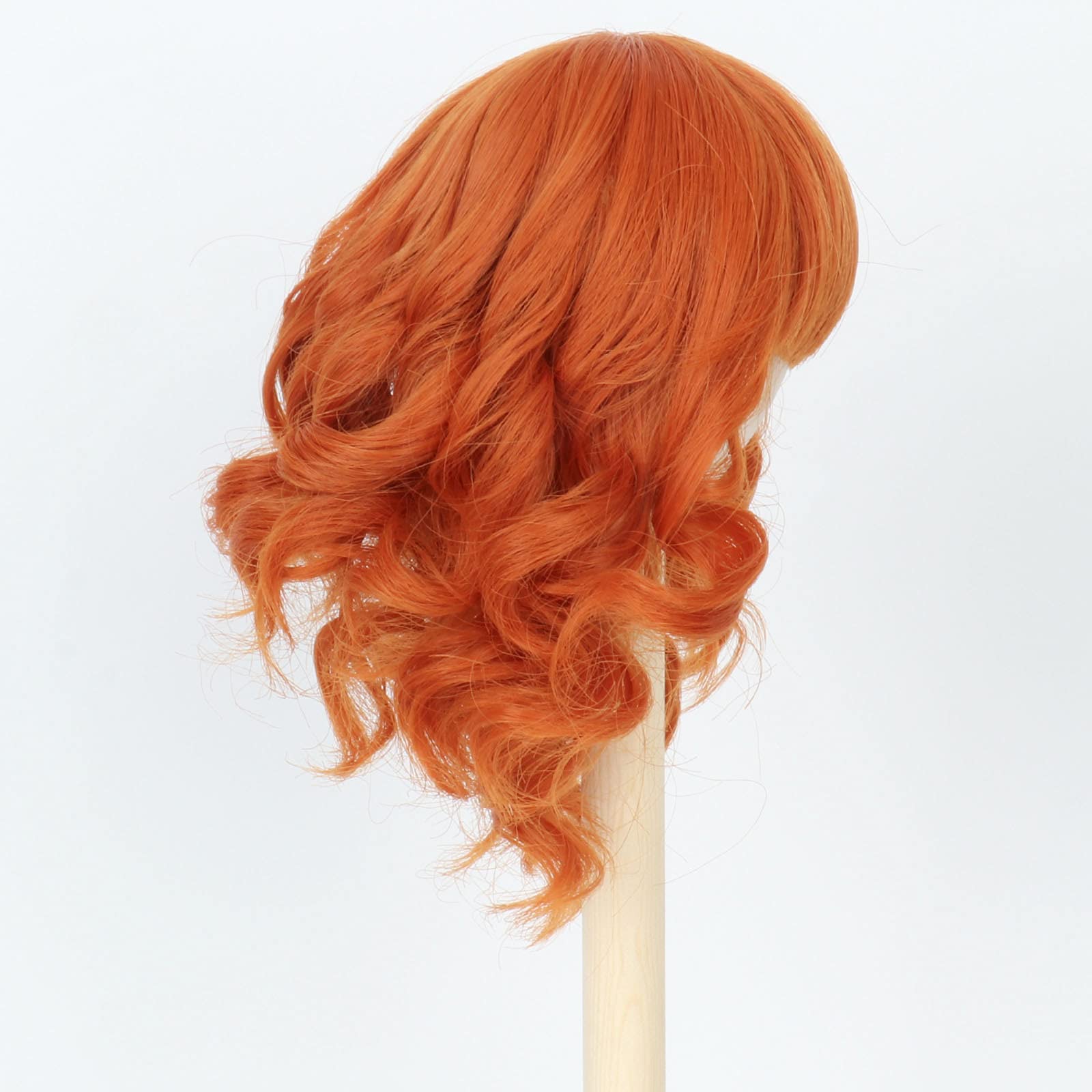 Miss U Hair 8-9 Inch 1/3 BJD Doll Wig MSD DOD Pullip Dollfie Short Curly Carrot Orange Doll Wig (KB14-T2735)
