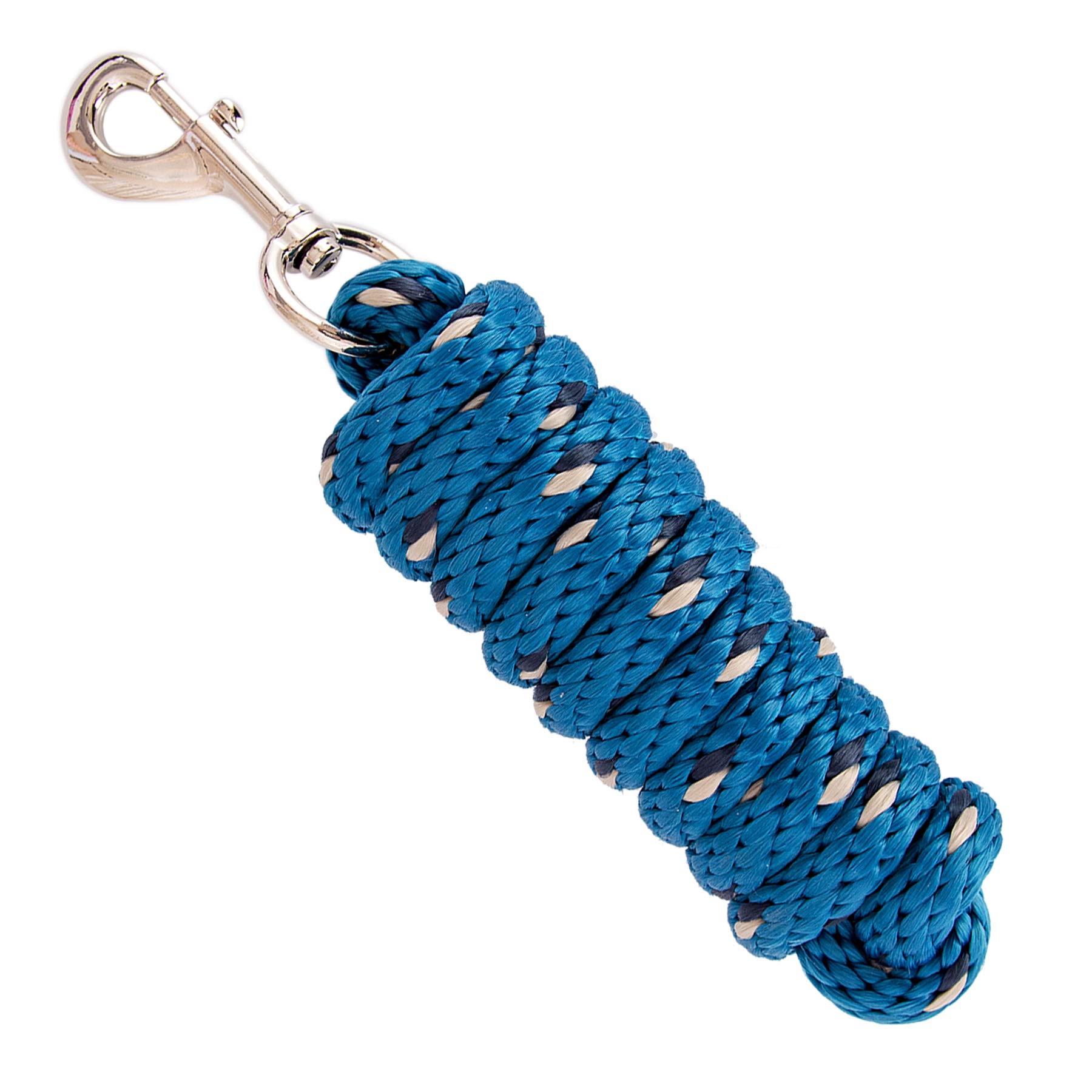 Merauno® Lead Rope for Horses, Tie Rope in Various Stylish Designs, Lead Rope, Pony, Donkey, Goat Long Knit with Carabiner Hook (Turquoise, Snap Hook) — image 1