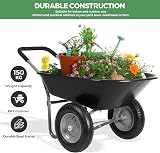 Panana Heavy Duty Garden Trolley 85L 150kg Steel Frame Pneumatic Tires view 4