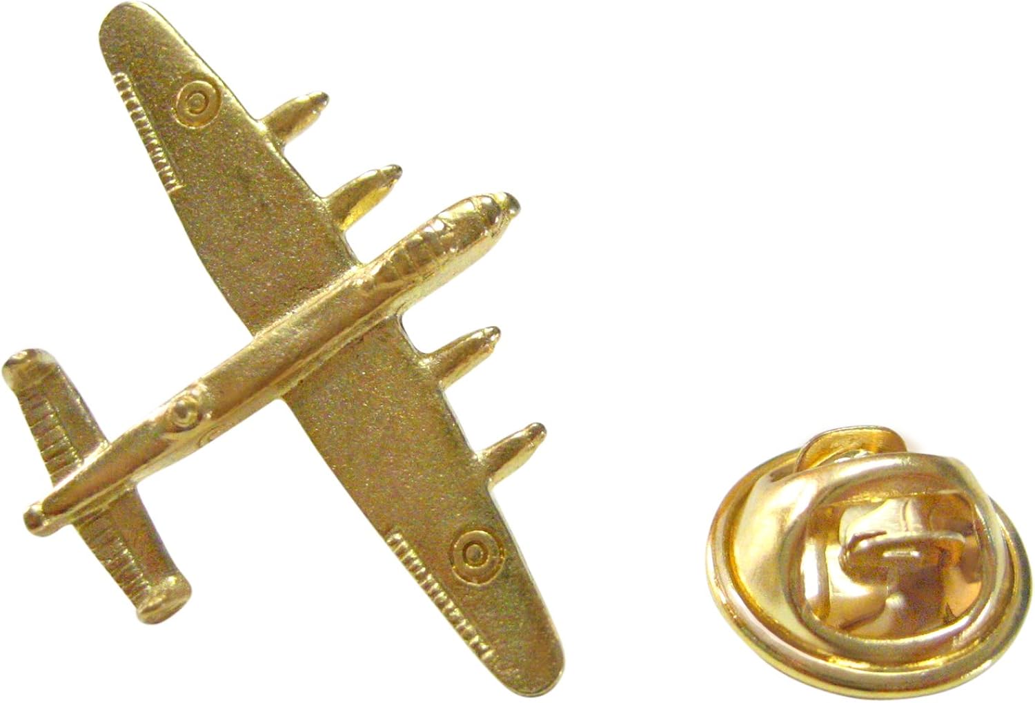 Kiola Designs Gold Toned Bomber Plane Lapel Pin Jewelry